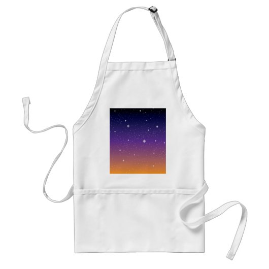 Lila und Gold Starry Sunset Sky Schürze (Vorne)