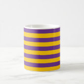 Lila und Gold Stripes Tasse (Mittel)