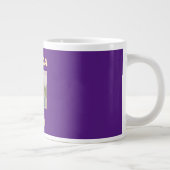 Lila und Gold Uff Da Custom Foto Jumbo-Tasse (Rechts)