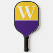 Lila- und Gold-Uni-Monogram-Paddel Pickleball Schläger (Rückseite)