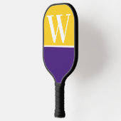 Lila- und Gold-Uni-Monogram-Paddel Pickleball Schläger (Links)