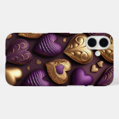 LILA UND GOLD VALENTINE LIEBE HÖRT Case-Mate iPhone HÜLLE (Rückseite (Horizontal))