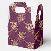 Lila und Gold Vintager Drache Geschenkschachtel (Geöffnet)
