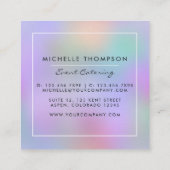 Lila und Gold-Visitenkarte Quadratische Visitenkarte (Rückseite)