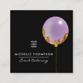 Lila und Gold-Visitenkarte Quadratische Visitenkarte (Vorderseite)