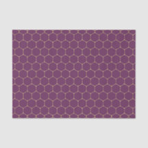 Lila und Gold Wabenmuster (Design 15 Lila Serie)