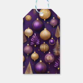 LILA UND GOLD WEIHNACHTSDEKORATIONEN GESCHENKANHÄNGER