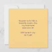 Lila und Gold-Wirbel Hochzeitseinladung Einladung (Rückseite)