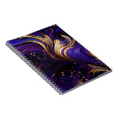 Lila und Gold-Wirbel Notizblock (Rechte Seite)