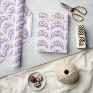 Lila und Gold-Wrapping-Papier Geschenkpapier
