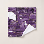 Lila und Goldagung des Glitzer Badhandtuch Set (Waschlappen)