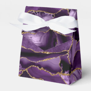 Lila und Goldagung des Glitzer Geschenkschachtel