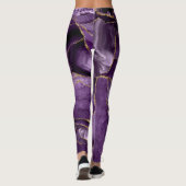 Lila und Goldagung des Glitzer Leggings (Rückseite)