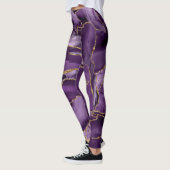 Lila und Goldagung des Glitzer Leggings (Links)