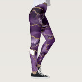 Lila und Goldagung des Glitzer Leggings (Rechts)