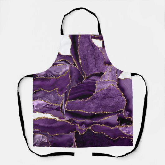 Lila und Goldagung des Glitzer Schürze (Vorderseite)
