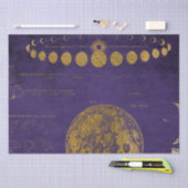 Lila und Goldantikkarte Seidenpapier (Handwerk)