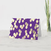 Lila und Goldballons 80. Geburtstag Karte (Rückseite)