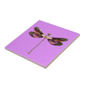 Lila und Golddrachenfliege Fliese (Seite)