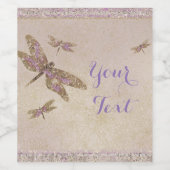 Lila- und Golddrachenweine Weinetikett (Einzelnes Label)