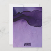 Lila und goldene Abstrakte Änderung des Datums Hoc Einladung (Rückseite)