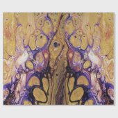 Lila und goldene abstrakte Farbe Geschenkpapier (Flach)