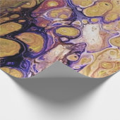 Lila und goldene abstrakte Farbe Geschenkpapier (Ecke)