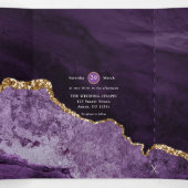 Lila und goldene Agate Hochzeit - Einladung mit dr (Innenseite Mitte)