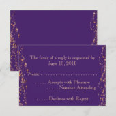 Lila und goldene arabische Nächte RSVP Karte (Vorne/Hinten)