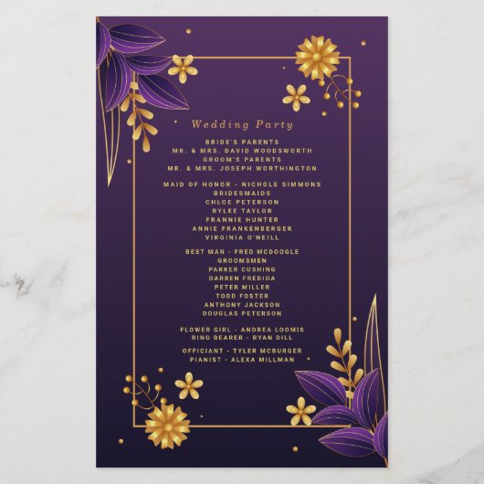 Lila und goldene Ästhetik (Rückseite)