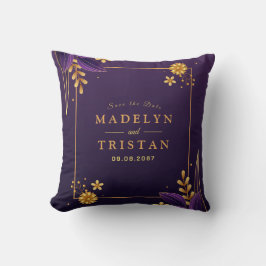 Lila und goldene Ästhetik Kissen