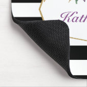 Lila und goldene Blume Personalisiert Mousepad (Ecke)