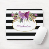 Lila und goldene Blume Personalisiert Mousepad (Mit Mouse)