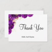 Lila und goldene Blumenkarten (Vorne/Hinten)