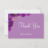 Lila und goldene Blumenkarten (Vorderseite)