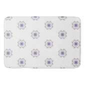 Lila und goldene Blumenmuster Fraktal Kunst geteer Badematte (Vorderseite)