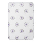 Lila und goldene Blumenmuster Fraktal Kunst geteer Badematte (Vorderseite Vertikal)