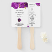 Lila und goldene Blumenzehen Fächer (Vorne und Hinten)