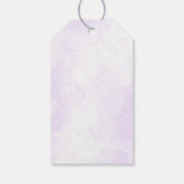 Lila und goldene Blütenschmetterlinge 1. Geburtsta Geschenkanhänger (Rückseite)