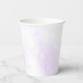 Lila und goldene Blütenschmetterlinge 1. Geburtsta Pappbecher (Rückseite)