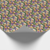 Lila und goldene Calla Lily Floral Geschenkpackung Geschenkpapier (Ecke)