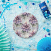 Lila und goldene Eleganz Pappteller (Party)