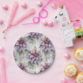 Lila und goldene Eleganz Pappteller (Party)