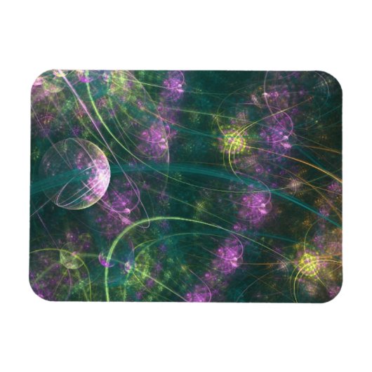 Lila und goldene Fantasie Magnet (Horizontal)