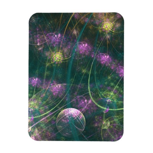 Lila und goldene Fantasie Magnet (Vertikal)