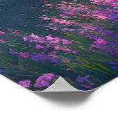 Lila und goldene Felder Poster (Ecke)