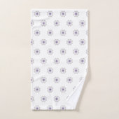 Lila und goldene Fraktal Art Badhandtuch Set (Handtuch)