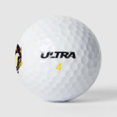 Lila und goldene Friedenstruppe Golfball (Logo)