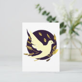 Lila und goldene Friedenstruppe Postkarte (Stehend Vorderseite)
