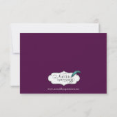 Lila und goldene indische Hochzeit retten das Datu Save The Date (Rückseite)